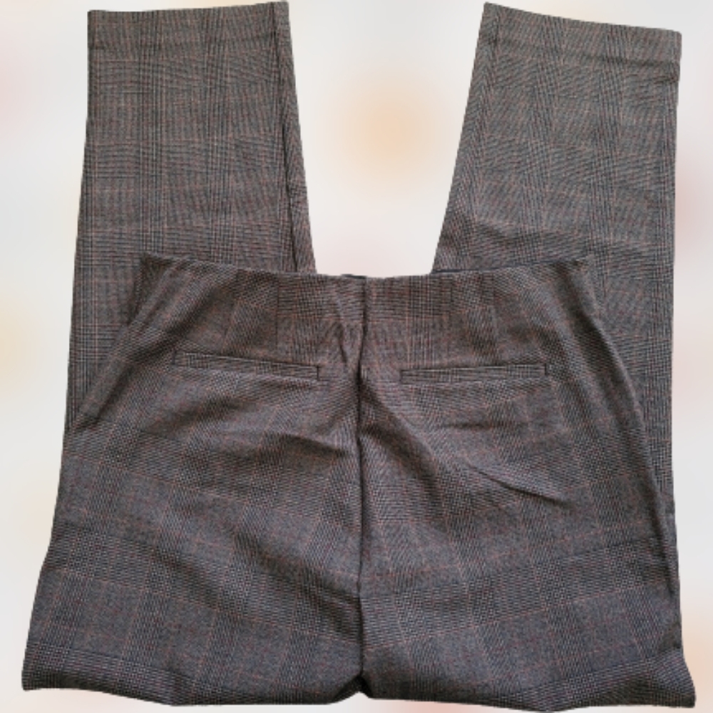LOFT slim tailored high waist ankle length dress pants, 33", brown - Picture 6 of 11
